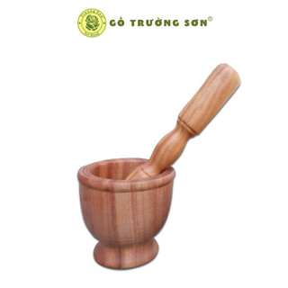 Chày Cối Gỗ Cao Cấp - Bộ Cối & Chày Gỗ Kích Thước  14 cm - Đồ Gỗ Nhà Bếp Chất Lượng Cao