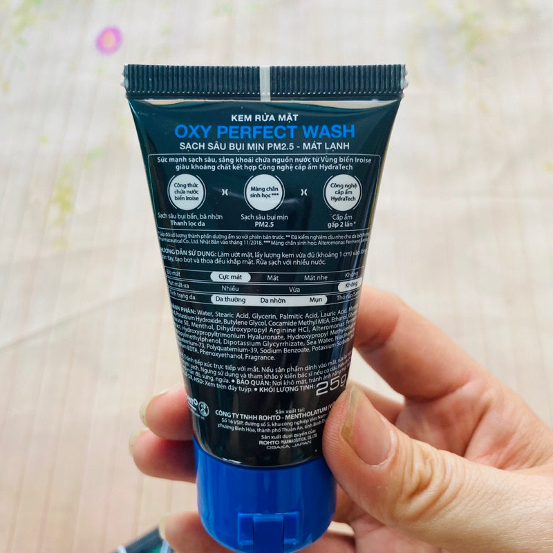 Sữa rửa mặt cho nam Oxy 25gam/tuýp