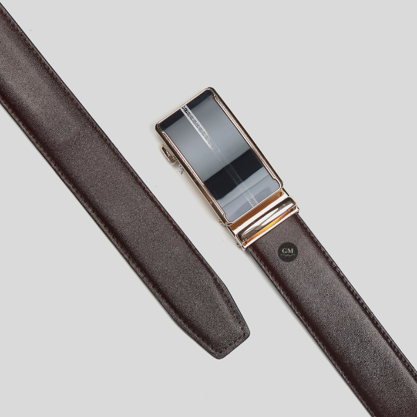 Dây Thắt lưng nam GUMEN Da SAFFINANO Bản Khóa Khấc Chữ Nhật Cao Cấp Trẻ Trung Phong Khoáng Mạnh Mẽ Thời Trang