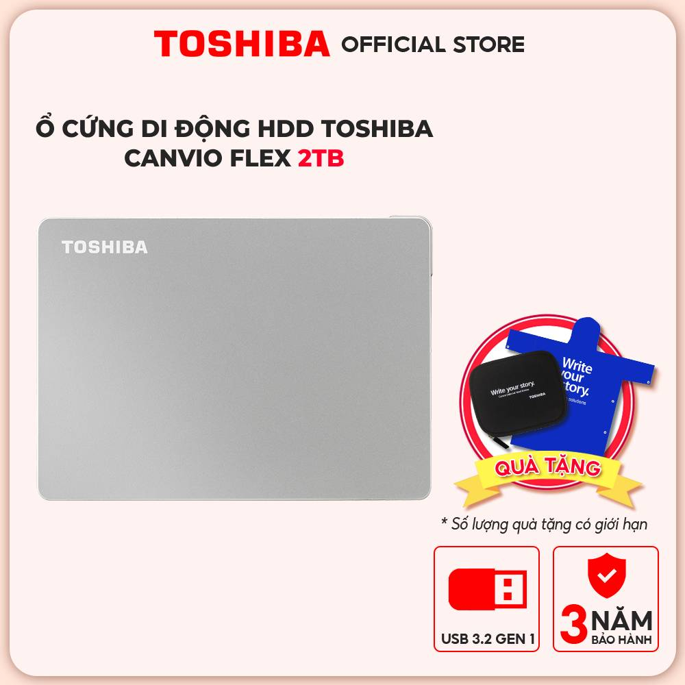 - Ổ cứng di động HDD Toshiba Canvio Flex 2TB