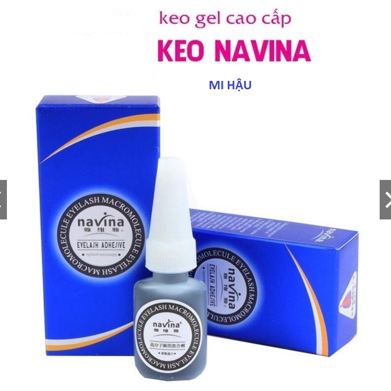 Keo Gel Navina, Keo Navina Nối Mi Dạng Gel, ít Cay, khô chậm, Dùng Nối Mi Classic_Phụ Liệu Mi Hậu