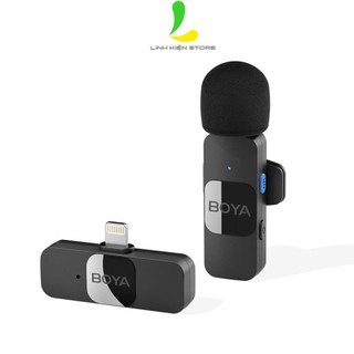 Micro thu âm không dây Boya BY-V1 / BY-V2 - Micro cài áo nhỏ gọn sử dụng cho hệ điều hành IOS với chức năng chống ồn