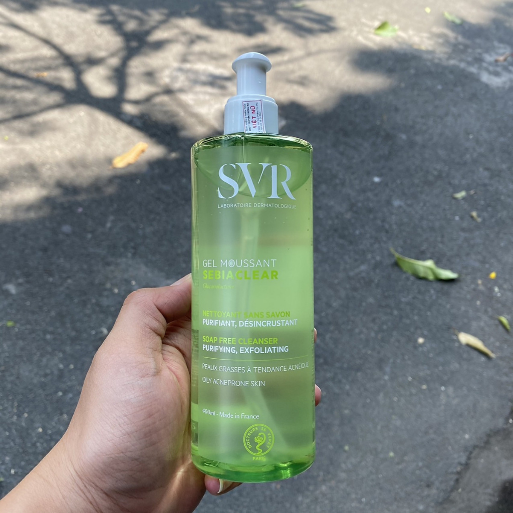 Sữa rửa mặt SVR Sebiaclear Gel Moussant làm sạch và loại bỏ tế bào chết SVR SEBIACLEAR Gel Moussant 400ml