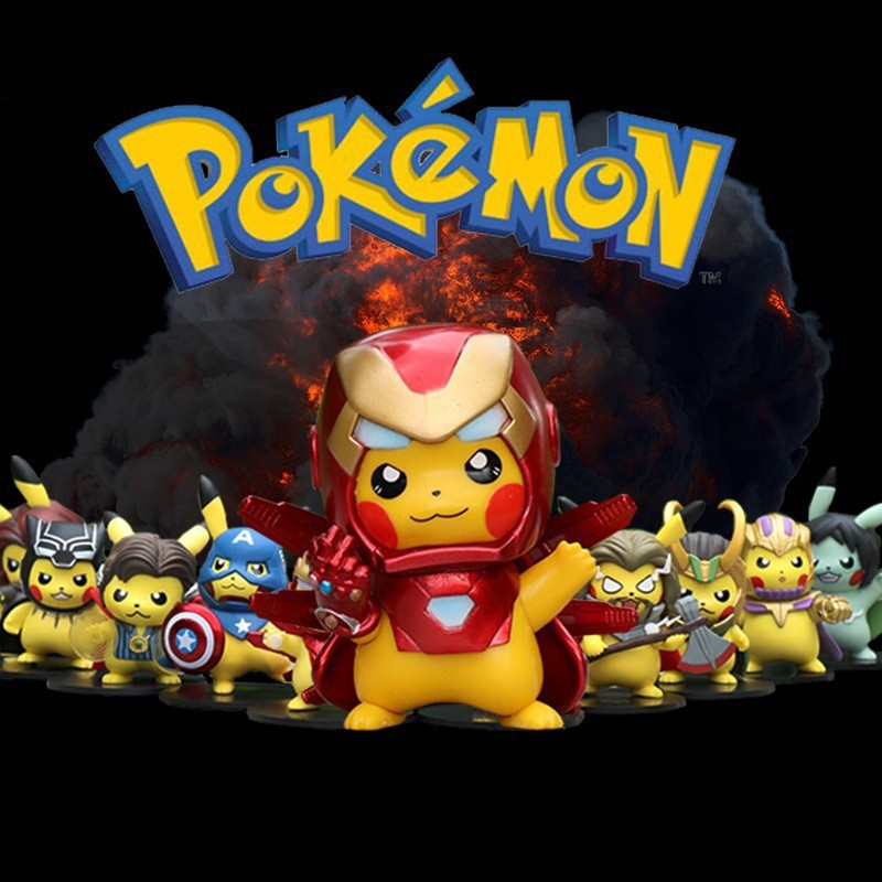 [Giá hủy diệt] Mô Hình Pokemon, Pikachu Cosplay Nhân Vật Siêu Anh Hùng Marvel, Thích Hợp Làm Bộ Sưu Tập, Quà Tặng Cho Bé