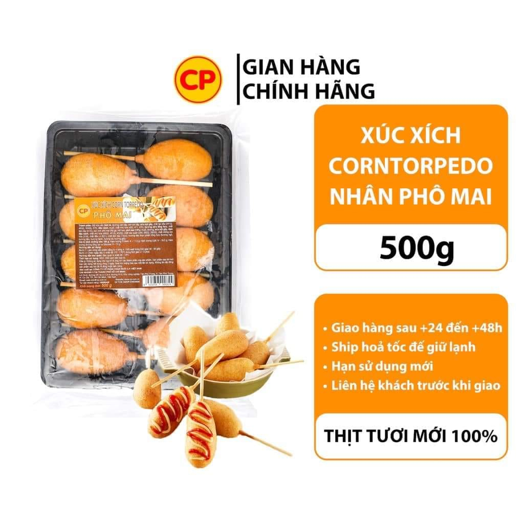 Xúc xích toperdo phô mai, xúc xích tươi CP, hotdog xúc xích phô mai CP, hàng chính hãng
