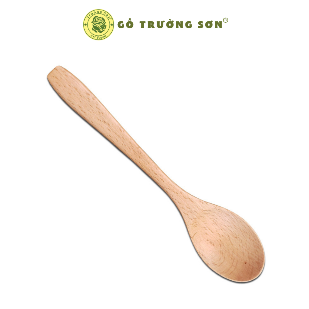 Muỗng Ăn Cơm Gỗ Beech Kiểu Dáng Oval Kích Thước 18.5 Cm - Đồ Gỗ Nhà Bếp Thương Hiệu Trường Sơn