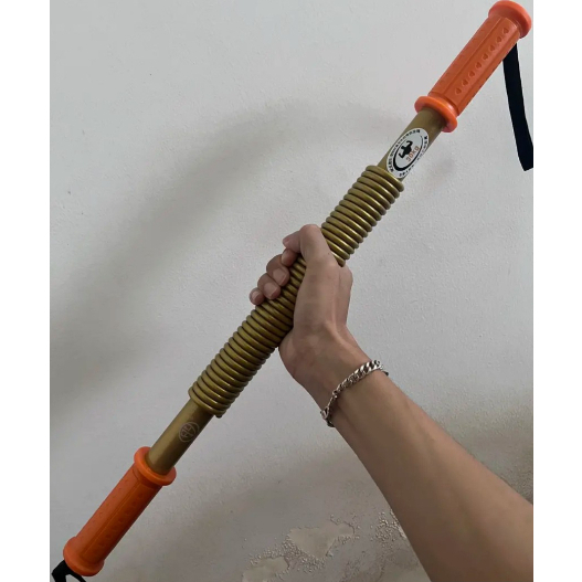 Gậy lò xo bẻ tập cơ tay đồ long 100kg huyết long 120kg màu vàng đỏ thanh lò xo 70kg 80kg 90kg tập ngực vai thể thao gym