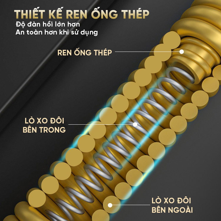 Gậy lò xo bẻ tập cơ tay đồ long 100kg huyết long 120kg màu vàng đỏ thanh lò xo 70kg 80kg 90kg tập ngực vai thể thao gym