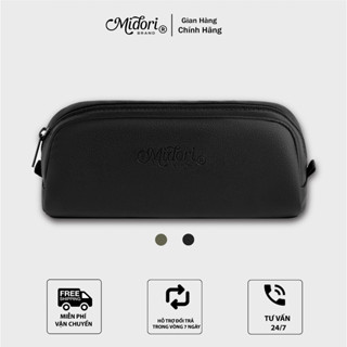 Túi Da Đa Ngăn Hộp Bút Đựng Viết Mini Nam Nữ Thời Trang Unisex Bền Đẹp Local Brand Mi Midori