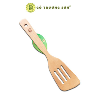 Sạn Gỗ Chiên Xào Thức Ăn - Vá Sạn Gỗ 04/Xẻng 3 Rảnh Dọc - Đồ Gỗ Nhà Bếp Thương Hiệu Trường Sơn