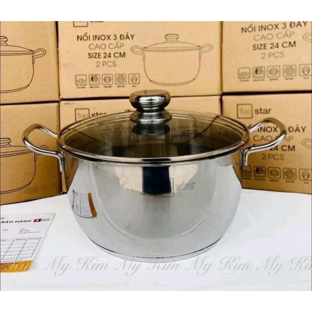 NỒI CAO CẤP 3 ĐÁY FIVESTAR SIZE 20CM, 24CM