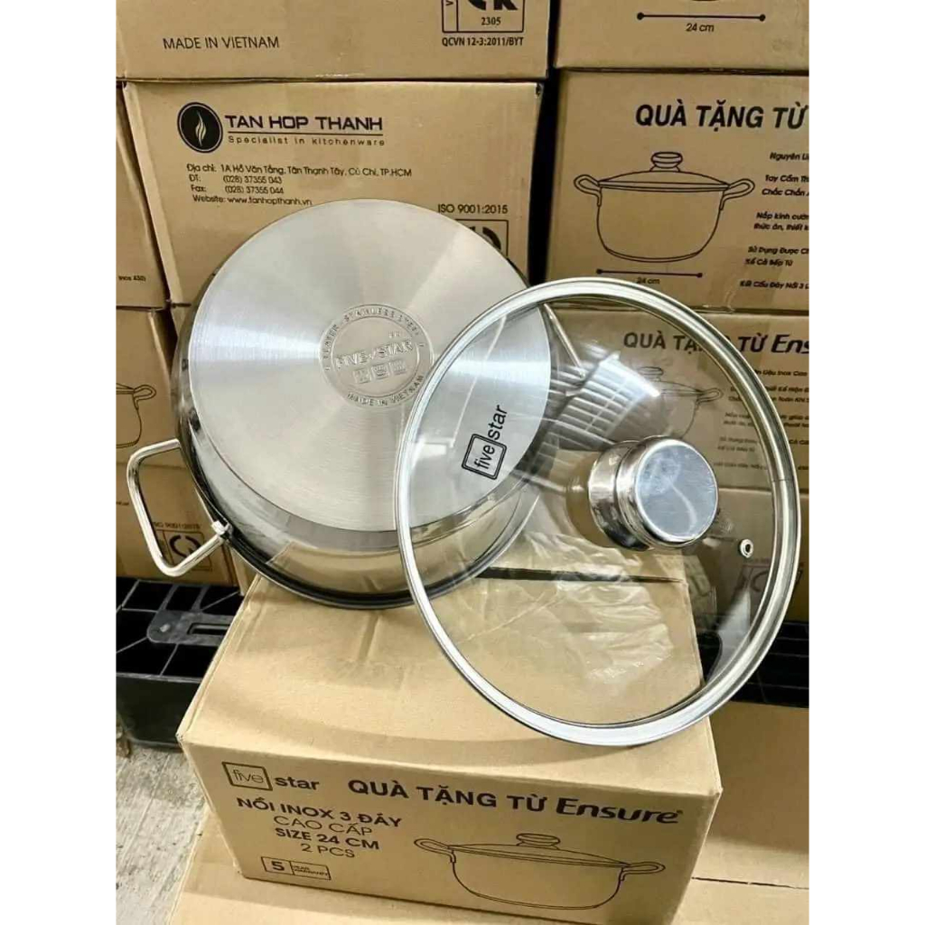 NỒI CAO CẤP 3 ĐÁY FIVESTAR SIZE 20CM, 24CM