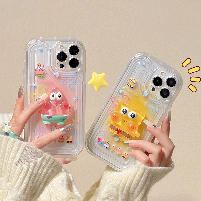 Ốp Lưng Điện Thoại Silicon Trong Họa Tiết Hoạt Hình Dễ Thương Cho IPhone 7Plus 8Plus Xs Xsmax 11 12 13 14 Pro Max Promax