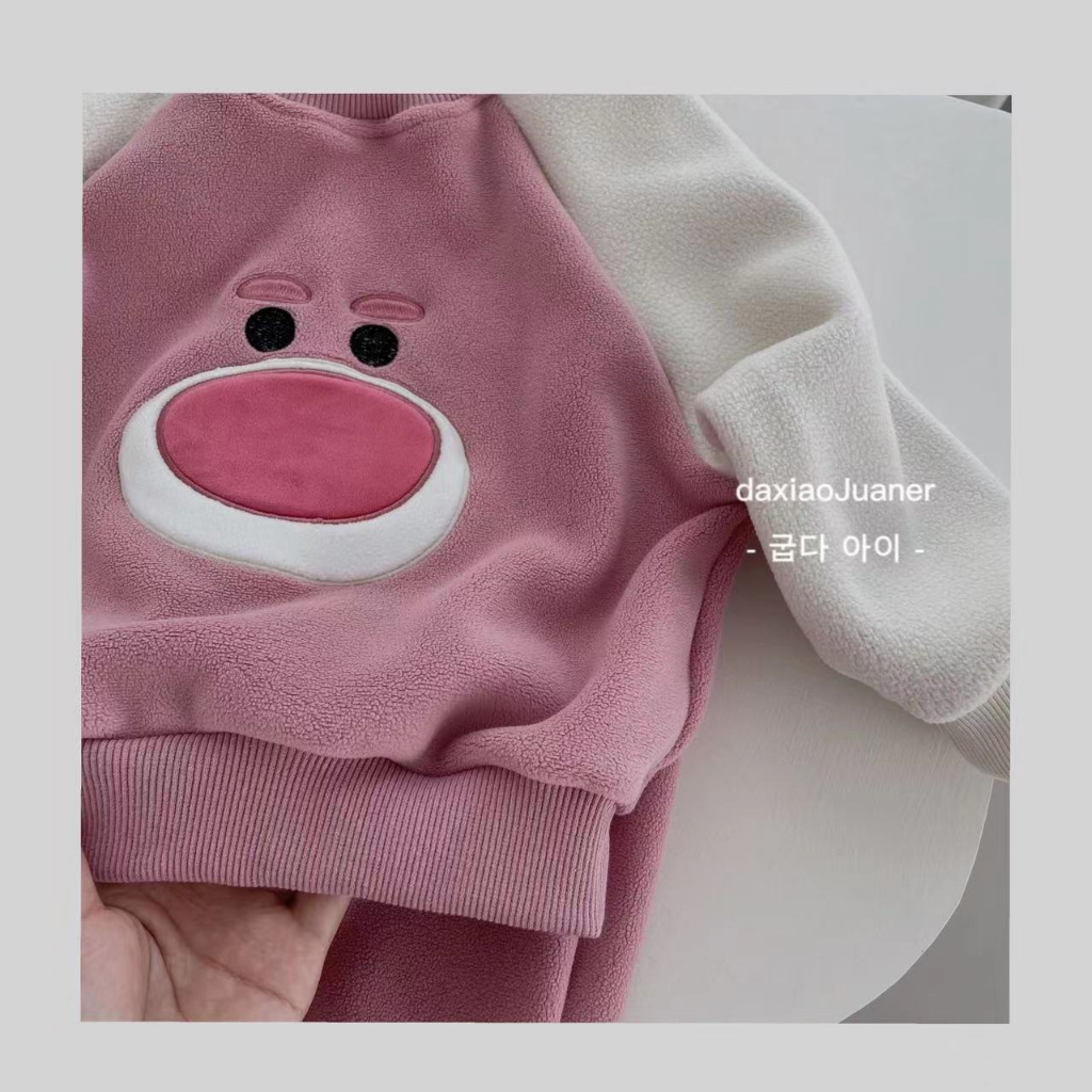 Bộ quần áo thu đông bé trai bé gái lót lông size từ 10kg đến 21kg