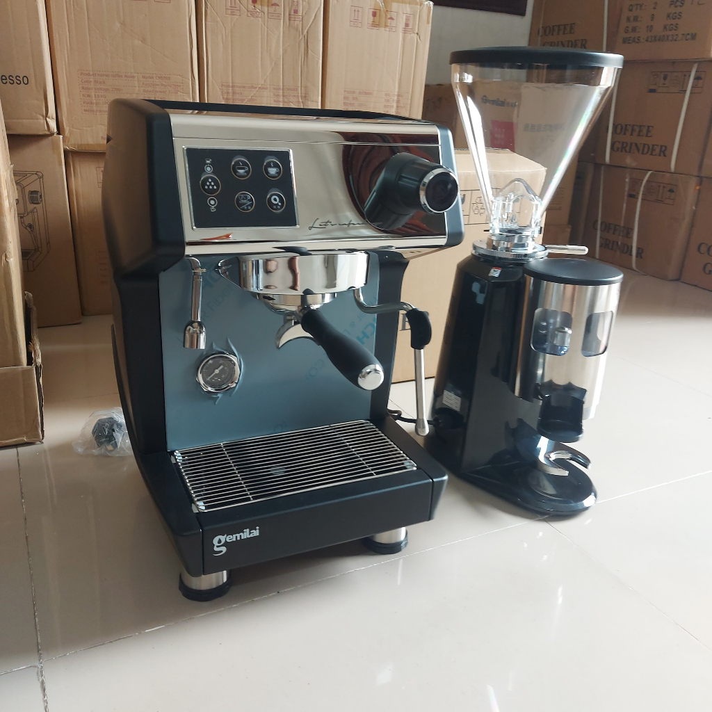 Combo Máy Pha Cafe Gemilai CRM3200B+ Máy Xay 900N
