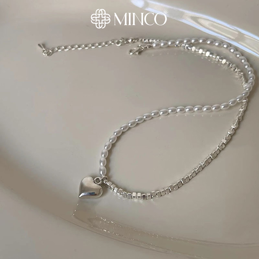 Dây chuyền nữ trái tim sang chảnh Minco Accessories vòng cổ phong cách Hàn Quốc xinh DT184