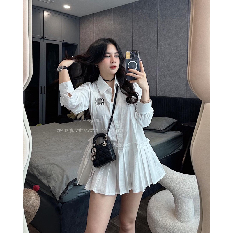 ÁO VÁY SƠ MI BABYDOLL MIUMIU AVSMBBD