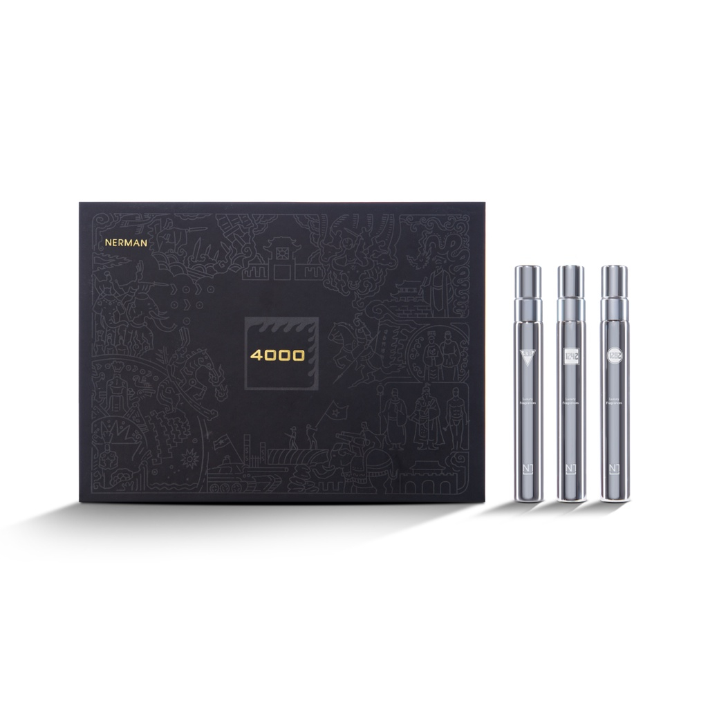 Nước hoa nam Nerman 4000 Luxury Fragrances, combo 3 mùi hương lôi cuốn mạnh mẽ, lưu hương 8h, chính hãng longtime.watch