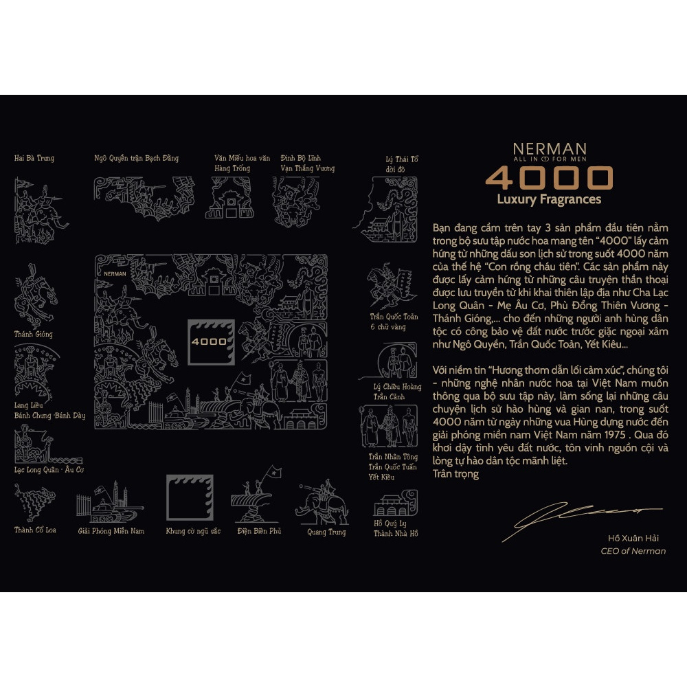 Nước hoa nam Nerman 4000 Luxury Fragrances, combo 3 mùi hương lôi cuốn mạnh mẽ, lưu hương 8h, chính hãng longtime.watch