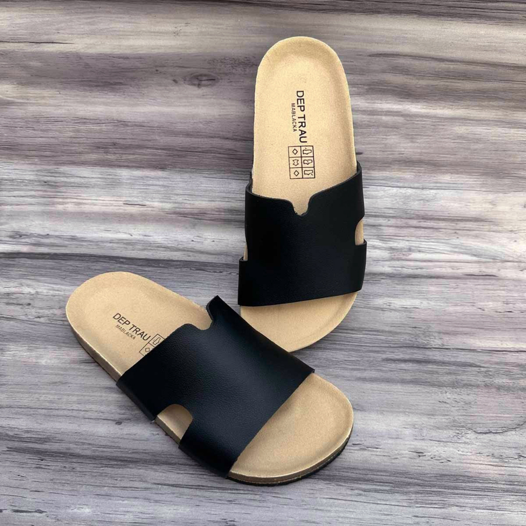 Dép nam đế trấu quai ngang BIRKEN kiểu dáng thời trang TR02