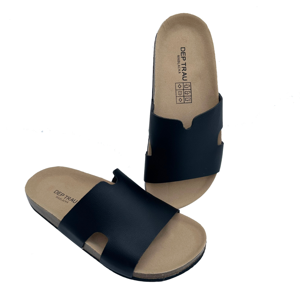 Dép nam đế trấu quai ngang BIRKEN kiểu dáng thời trang TR02