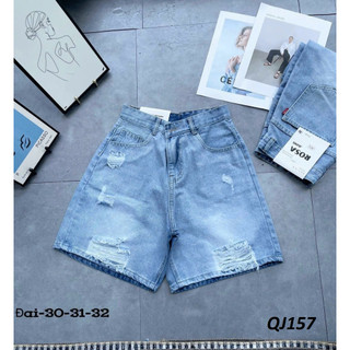 Quần ngố nữ jeans rách dáng a qj157