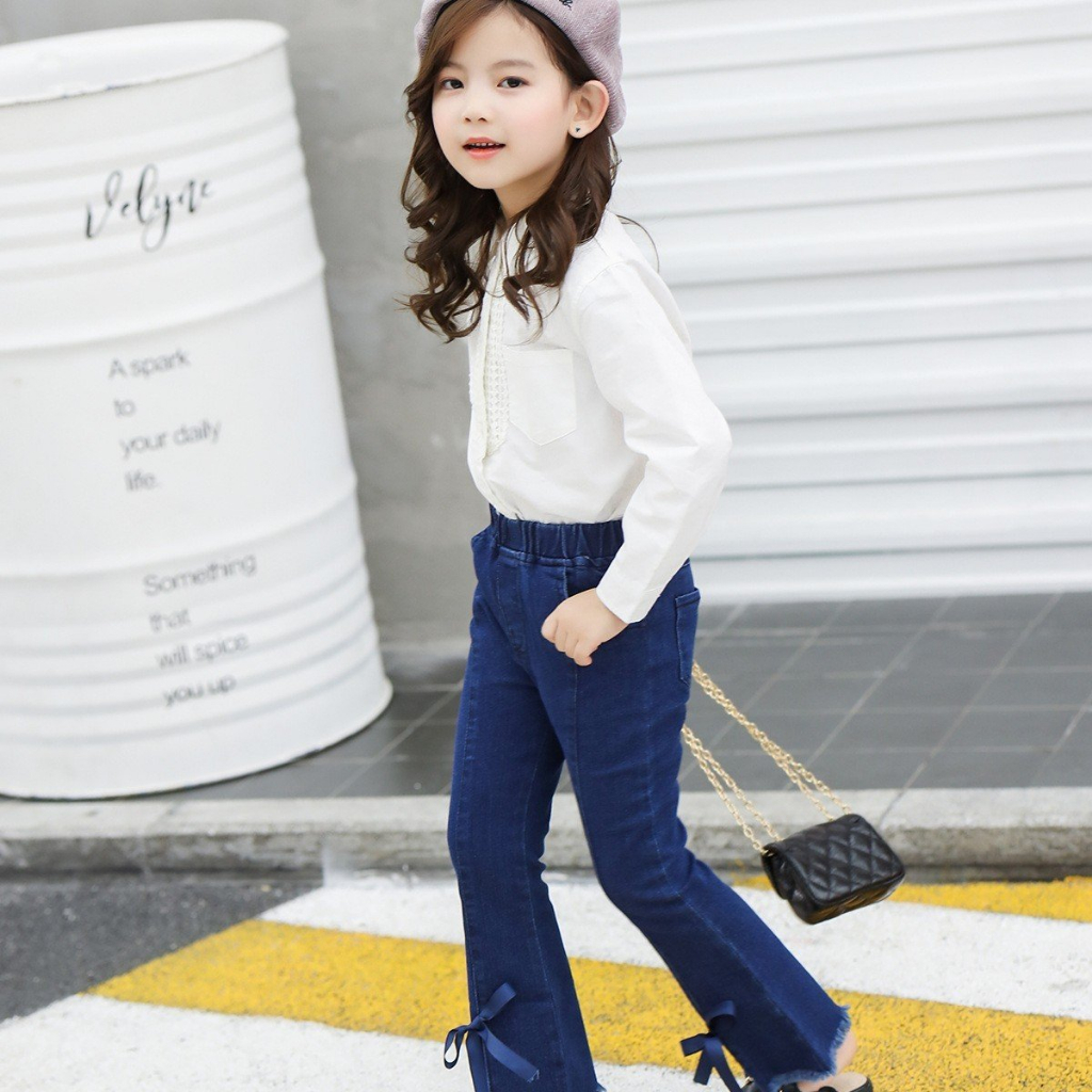 Quần Bò Ống Thụng Kiểu Dáng Hip Hop Cute Phô Mai Que