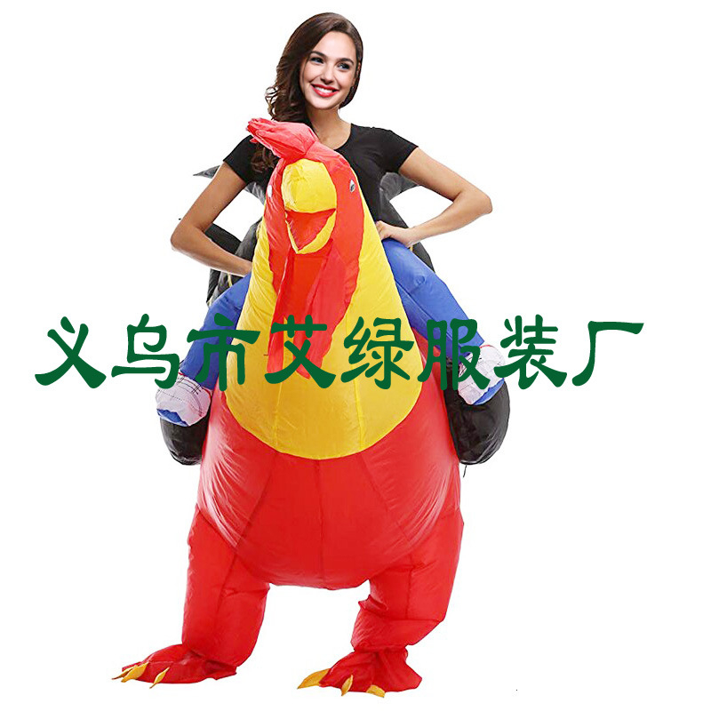 Bộ đồ hóa trang Rooster chú gà trống  bơm hơi vui nhộn cho Halloween Giáng Sinh Noel đồ cosplay E1416