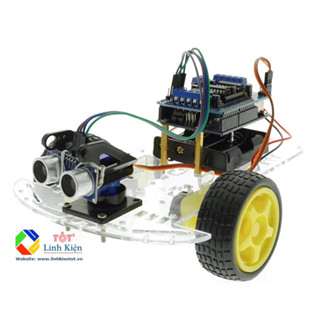 Xe Arduino Tránh Chướng Ngại Vật 3 Bánh - Car Robot Tránh Vật Cản Cho Giáo Dục STEM