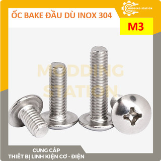Ốc bake đầu dù inox 304 size m3x4mm, m3x5mm, m3x6mm, m3x8mm, m3x10mm, m3x12mm, m3x14mm, m3x16mm, m3x18mm, m3x20mm, m3x25