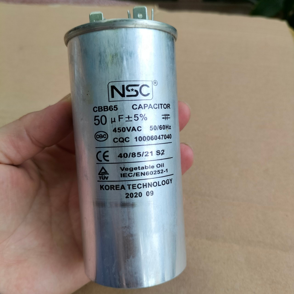 Tụ điện dùng cho máy bơm, điều hòa máy giặt ... vỏ nhôm