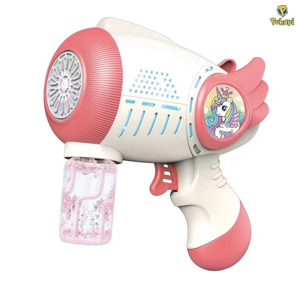 Súng Bắn Bong Bóng Ngựa Pony Thỏ Xanh Đồ Chơi Bắn Bóng Cho Bé Vận Động NGoài Trời PUKAPI