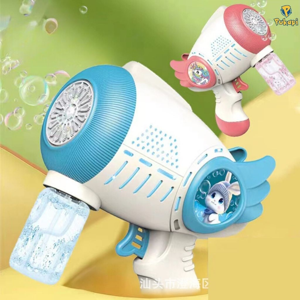 Súng Bắn Bong Bóng Ngựa Pony Thỏ Xanh Đồ Chơi Bắn Bóng Cho Bé Vận Động NGoài Trời PUKAPI