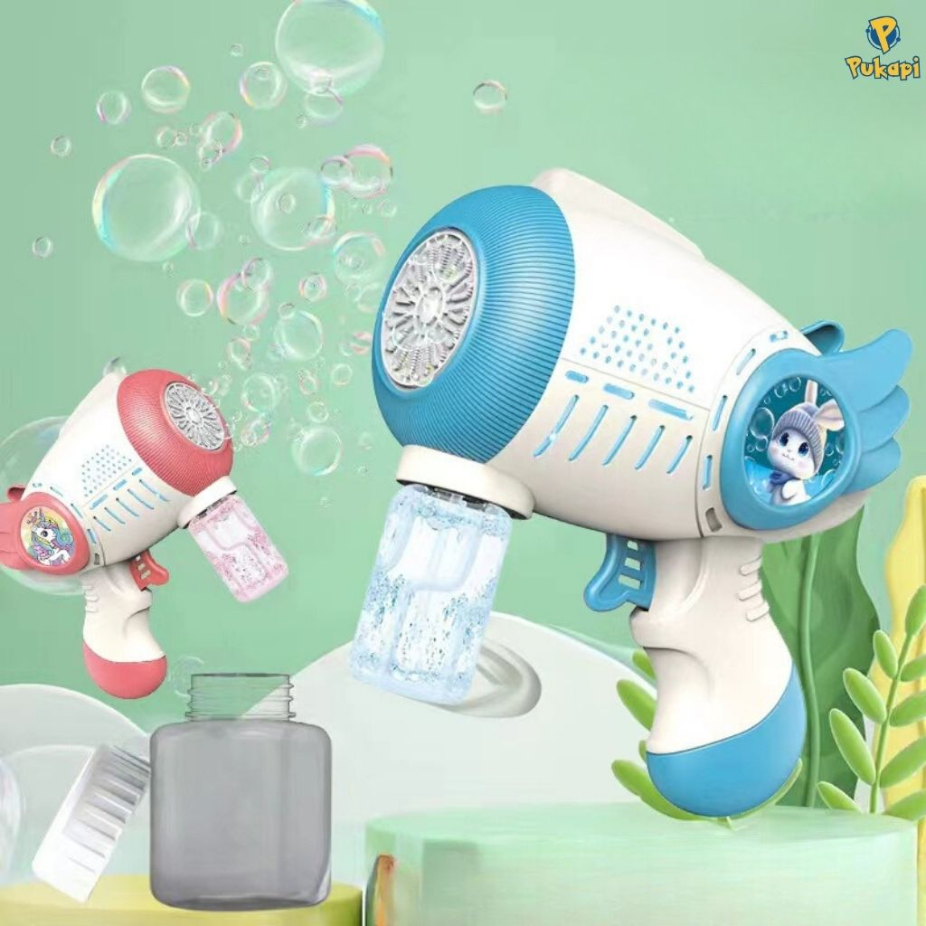 Súng Bắn Bong Bóng Ngựa Pony Thỏ Xanh Đồ Chơi Bắn Bóng Cho Bé Vận Động NGoài Trời PUKAPI