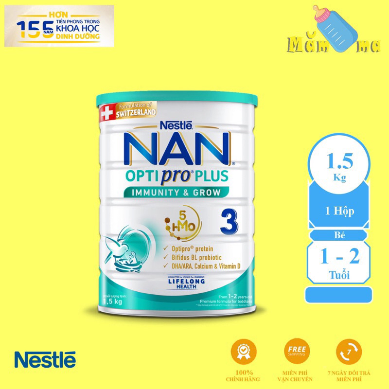 Sữa bột Nan optipro Plus số 3 cho trẻ từ 1-2 tuổi- tiêu hoá khỏe đề kháng tốt