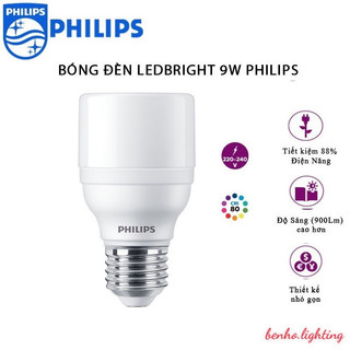  Bóng Đèn LED TIẾT KIỆM ĐIỆN - KIỂU MỚI ĐẸP MẮT 9W 11W - LEDBRIGHT PHILIPS E27 - ÁNH SÁNG TRẮNG VÀNG 