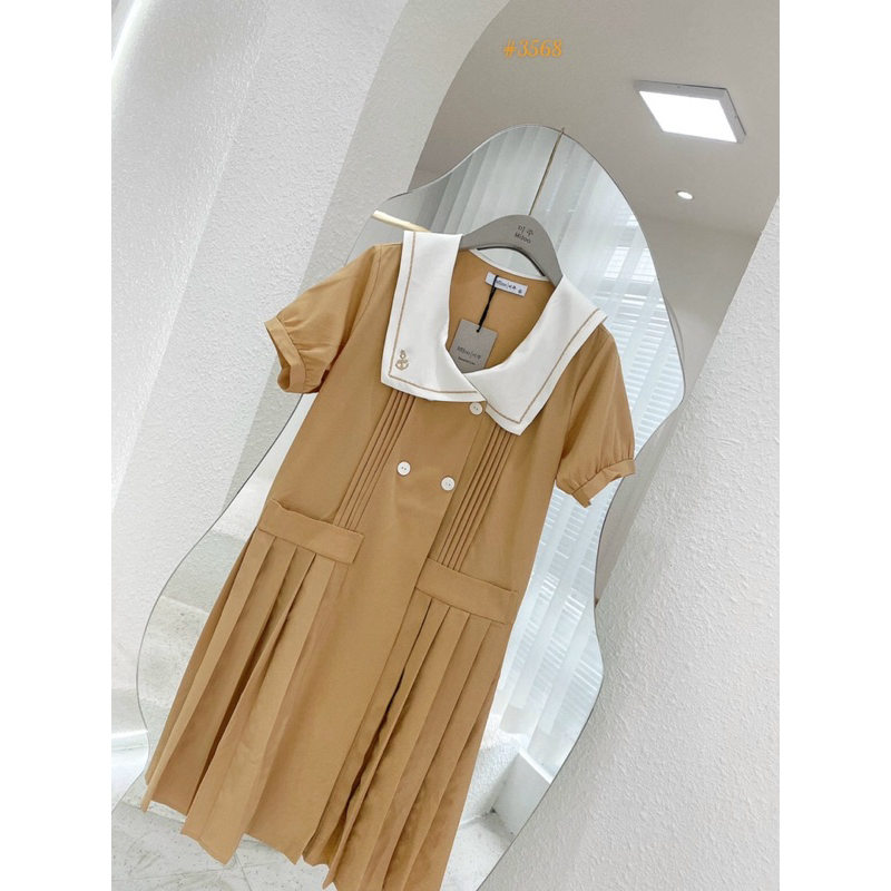 Váy suông xếp ly 2 bên mijoo