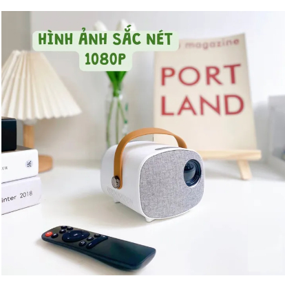Máy chiếu mini YG230 Led HD máy chiếu độ phân giải 1080p hỗ trợ kết nối không dây với điện thoại/máy tính/TV.