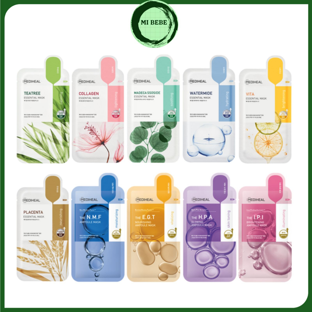 Mặt nạ Mediheal Essential Mask dưỡng trắng cấp ẩm 24ml mẫu mới 2023 - Mibebe