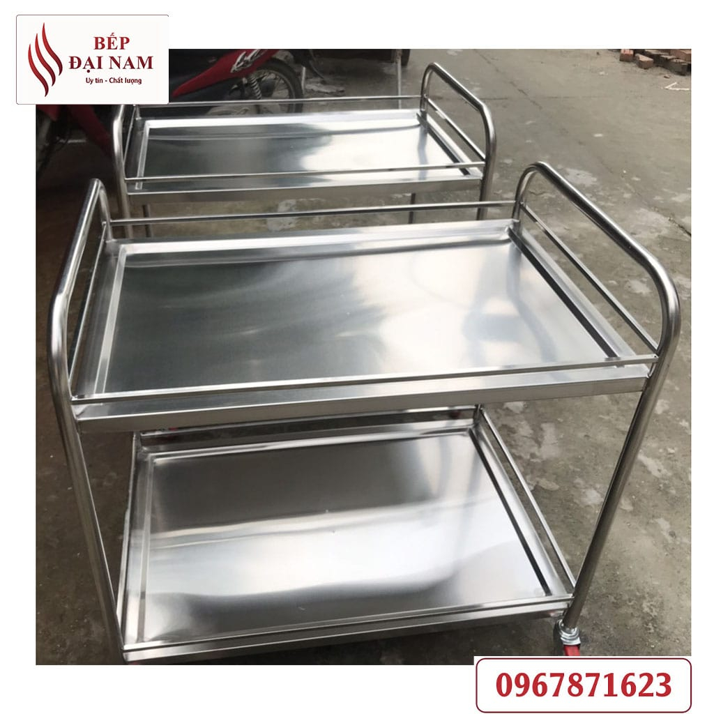 Xe đẩy thức ăn nhà hàng, xe đẩy inox
