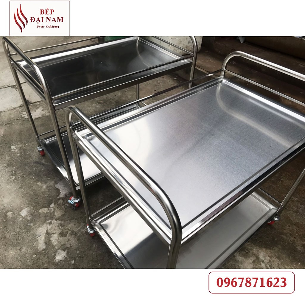Xe đẩy thức ăn nhà hàng, xe đẩy inox