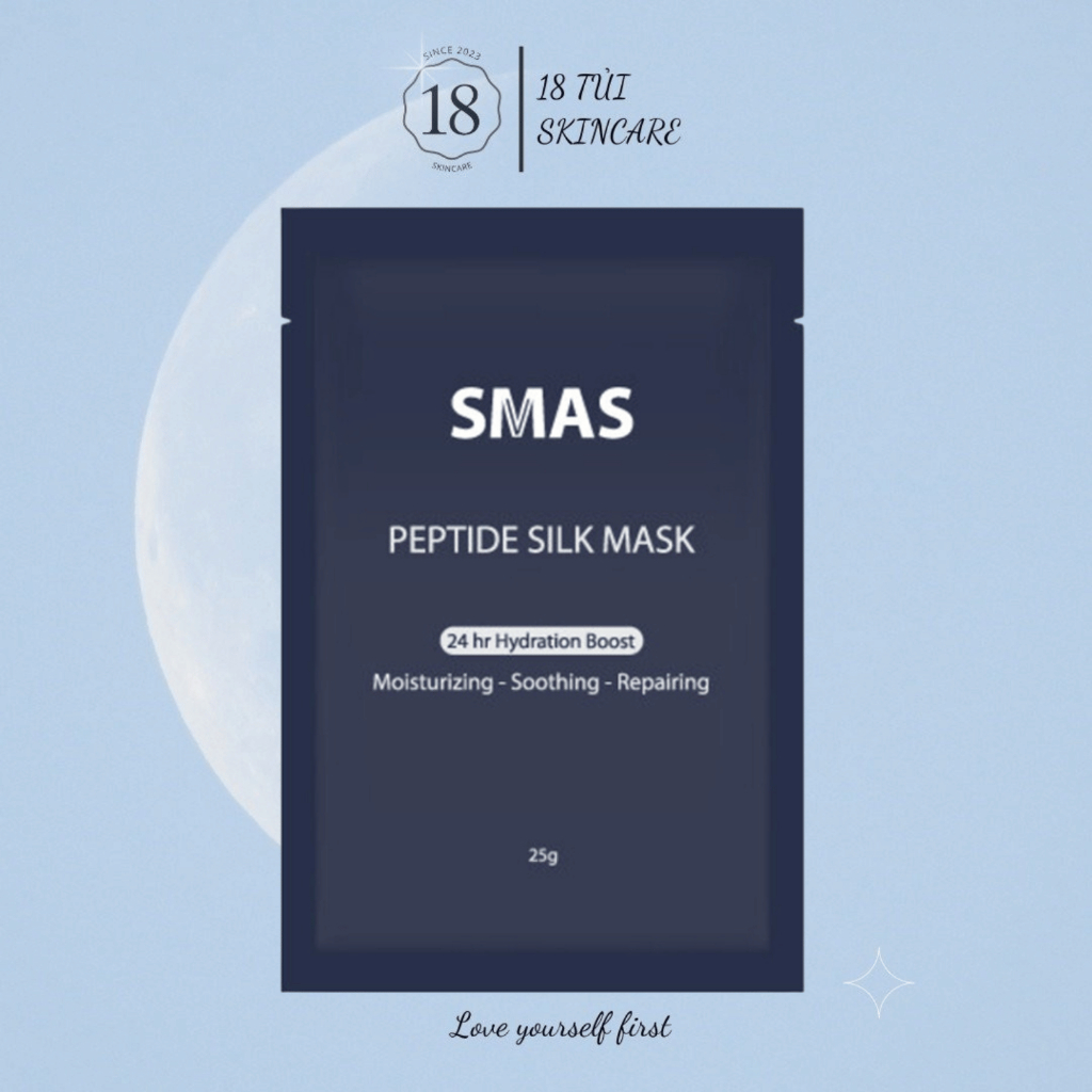 Mặt Nạ Phục Hồi Cấp Ẩm Smas Peptide Silk Mask - 1 Miếng