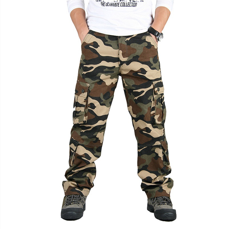 QUẦN TÚI HỘP DÂY RÚT HOẠ TIẾT CAMO CÁ TÍNH Quần jean ống rộng hip hop đường phố MC STORE MQK 006