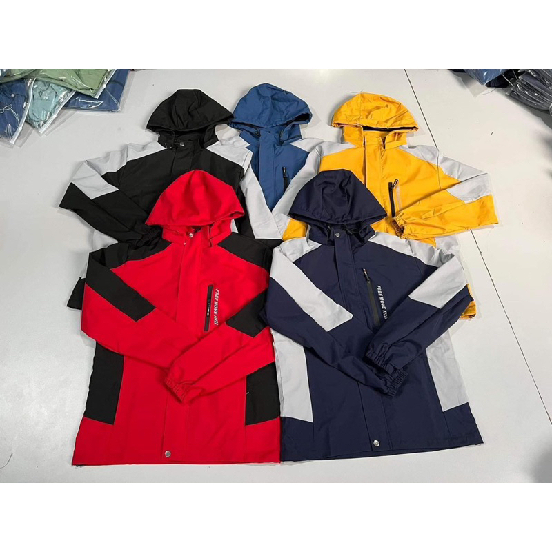 Áo khoác nam nữ phối màu chống nước cản gió