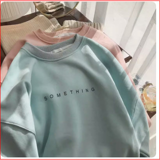 Aó sweater something áo nỉ dài tay cổ tròn mùa thu đông.