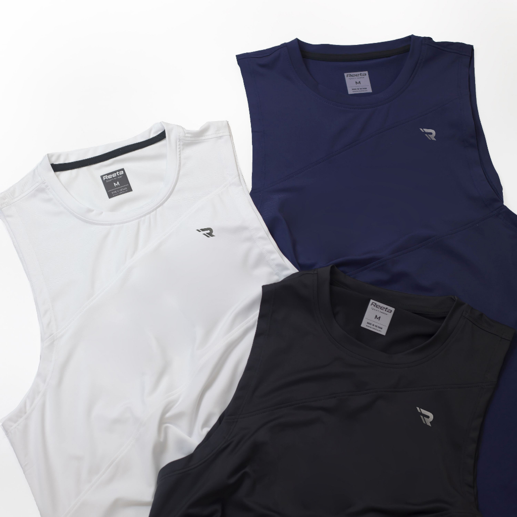 Áo Tanktop Ba Lỗ Sát Nách Thể Thao Nam In Logo REETA,Chuyên Chạy Bộ,Tập Gym Thể Thao Siêu Thoáng Mát - A2009