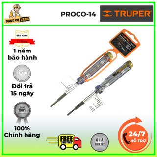 Bút thử điện,tua vít,bút thử điện 12v 150mm truper proco-14