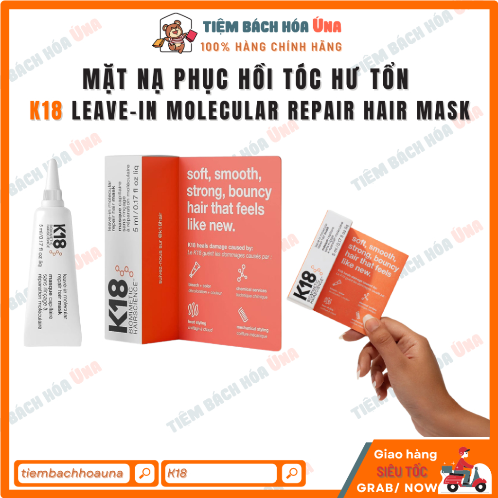 Mặt nạ phục hồi tóc hư tổn K18 LEAVE-IN REPAIR HAIR MASK