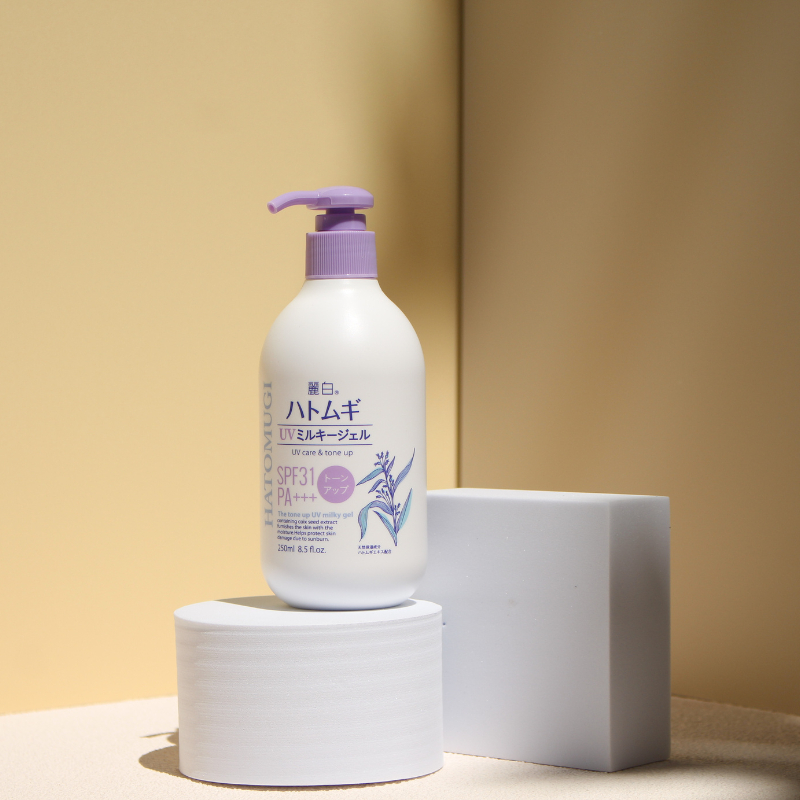 Sữa dưỡng thể chống nắng Hatomugi UV Milk Gel SPF31 PA+++ SPF50+