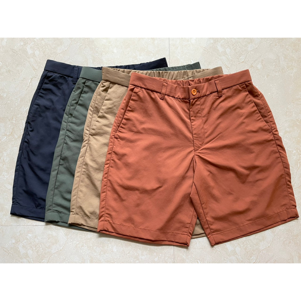 Short nam dù gió thể thao lưng thun nhẹ, dây kéo